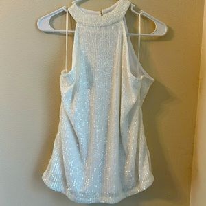 Brand new never worn halter style sequins shirt